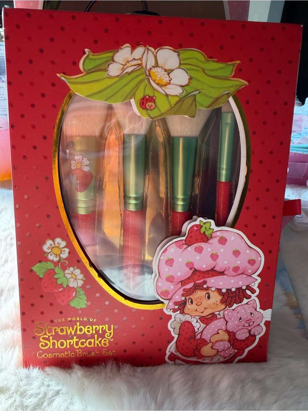Strawberry Shortcake Red & Green Makeup Brush Set